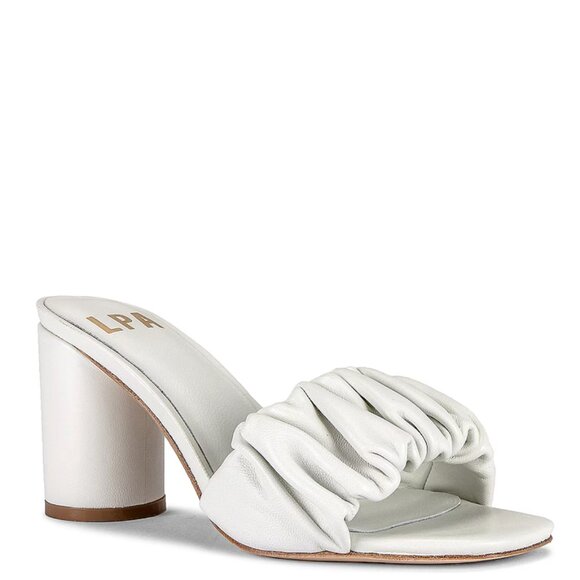 LPA Robyn Heeled Sandals in White Slide Heels - Picture 2 of 10